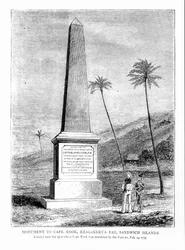 Monument voor Kapitein James Cook (1728-79), Kealakekua Bay, Sandwich-eilanden